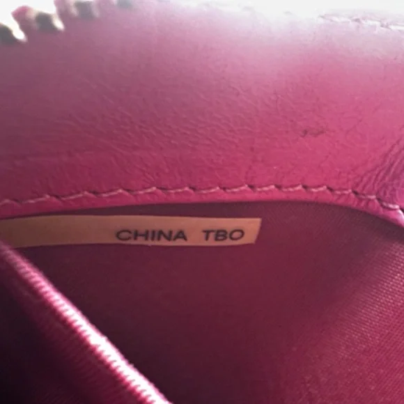 Tory Burch Zip Pink Wallet Keychain with Gold Accent - Picture 7 of 16